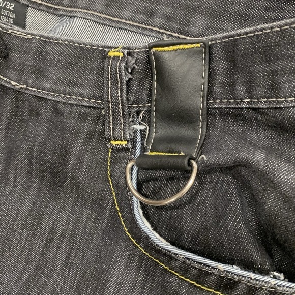 Red Ape Authentic Baggy Black Denim Jeans Mens Size 40X32 Y2K Skater Street Wear - Picture 9 of 10